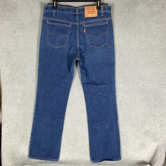 Vintage Levi's 517 Jeans Mens 36 x 34 Blue Orange Tab Straight USA Made 90s VTG